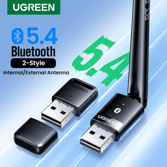 UGREEN USB Bluetooth 5.3 5.4 Dongle Adapter for PC Speaker Wireless Mouse Keyboard Music Audio Receiver Transmitter Bluetooth - petguardiansupplies