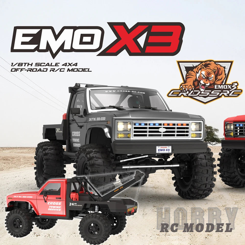 NEW CROSSRC EMO X3 Northeastern Tigers 1/8 RC Electric Remote Control Model Car Crawler Road Rescue Vehicle - petguardiansupplies