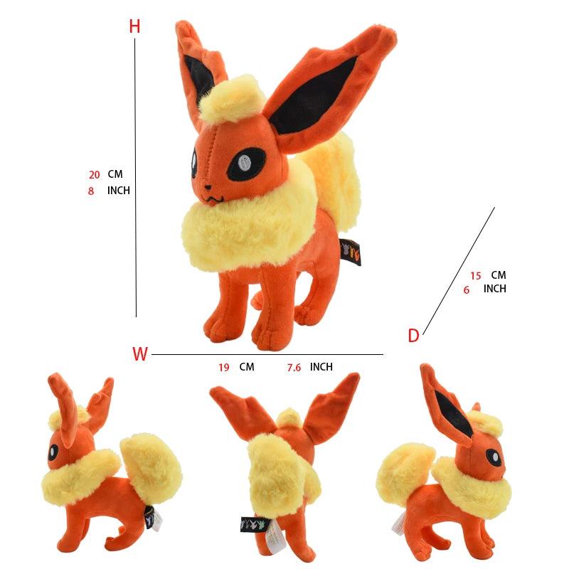 Shiny Eevee Flareon Jolteon Plush Toys Game for Collectible Gift,Soft Plushies Cartoon Character - petguardiansupplies