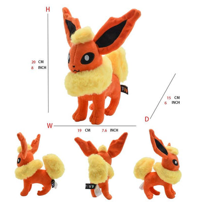 Shiny Eevee Flareon Jolteon Plush Toys Game for Collectible Gift,Soft Plushies Cartoon Character - petguardiansupplies