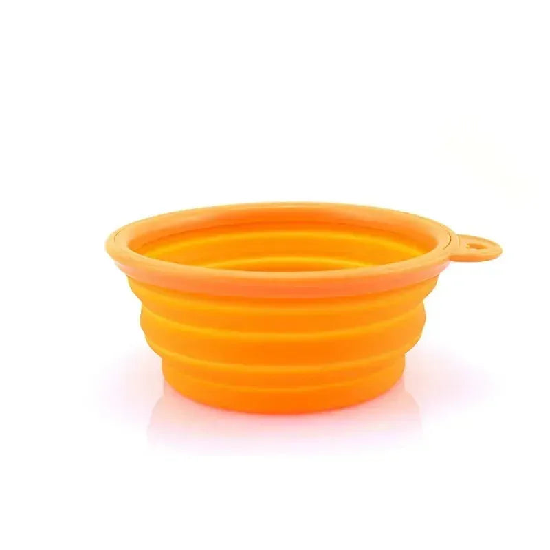 1000/350ml Solid Color Foldable Dog Bowl Food Container Collapsible Dog Bowl Water Dish Feeder Portable Water Bowl for Pet Cats - petguardiansupplies