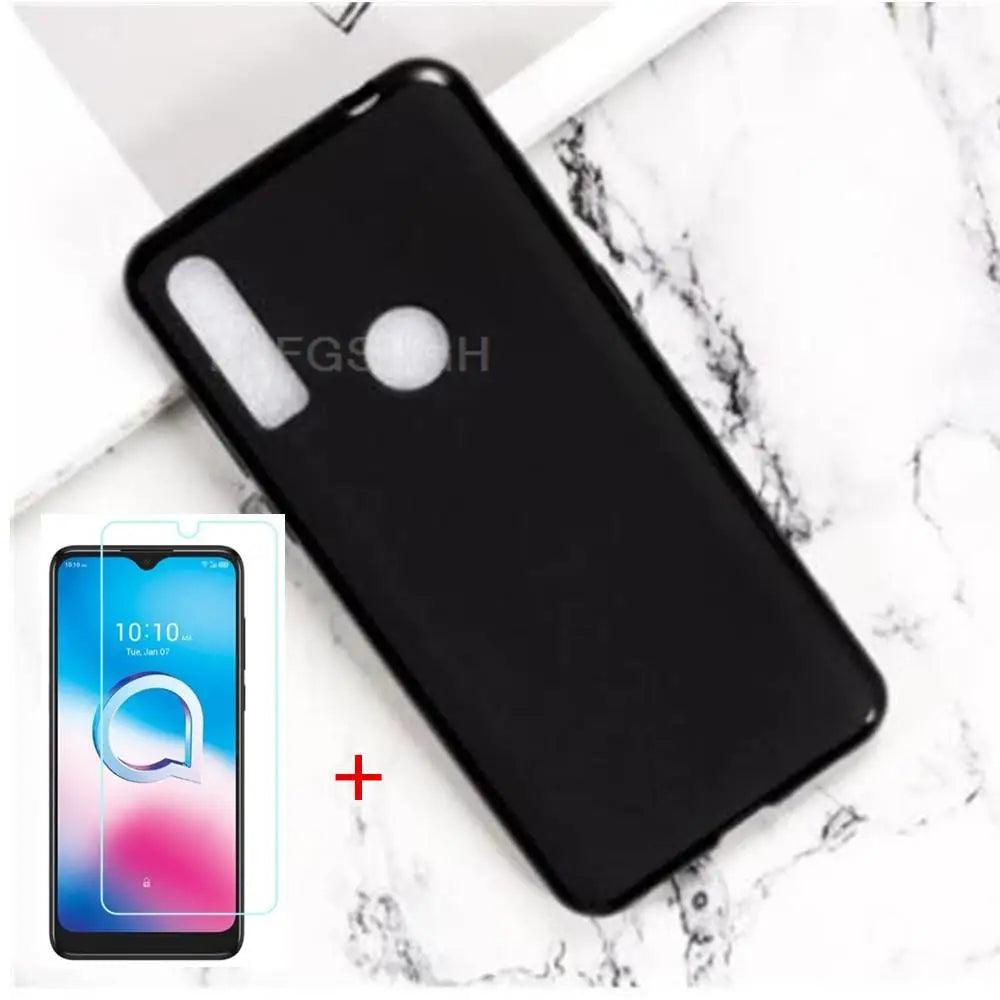 Anti-knock Soft TPU Phone Case For TCL A1 Alpha 20 20+ Alpha20 Plus 5029Y Silicone Cover Bumper Tempered Glass - petguardiansupplies