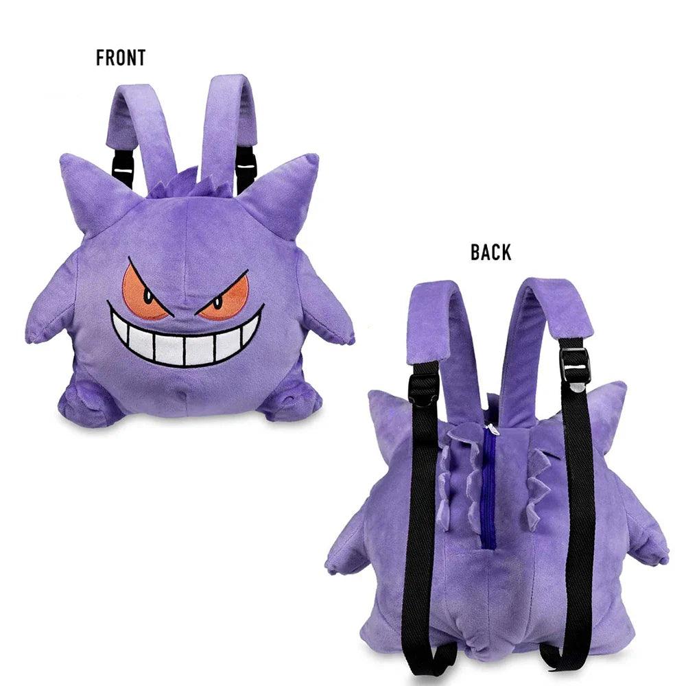 Kawaii Pokemon Gengar Backpack Plush Bag Cosplay Student Cartoon School Bag For Kids Birthday Gift - petguardiansupplies