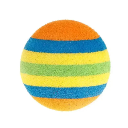 10Pcs Colorful Cat Toy Ball Interactive Cat Toys Play Chewing Rattle Scratch Natural Foam Ball Training Pet Supplies - petguardiansupplies