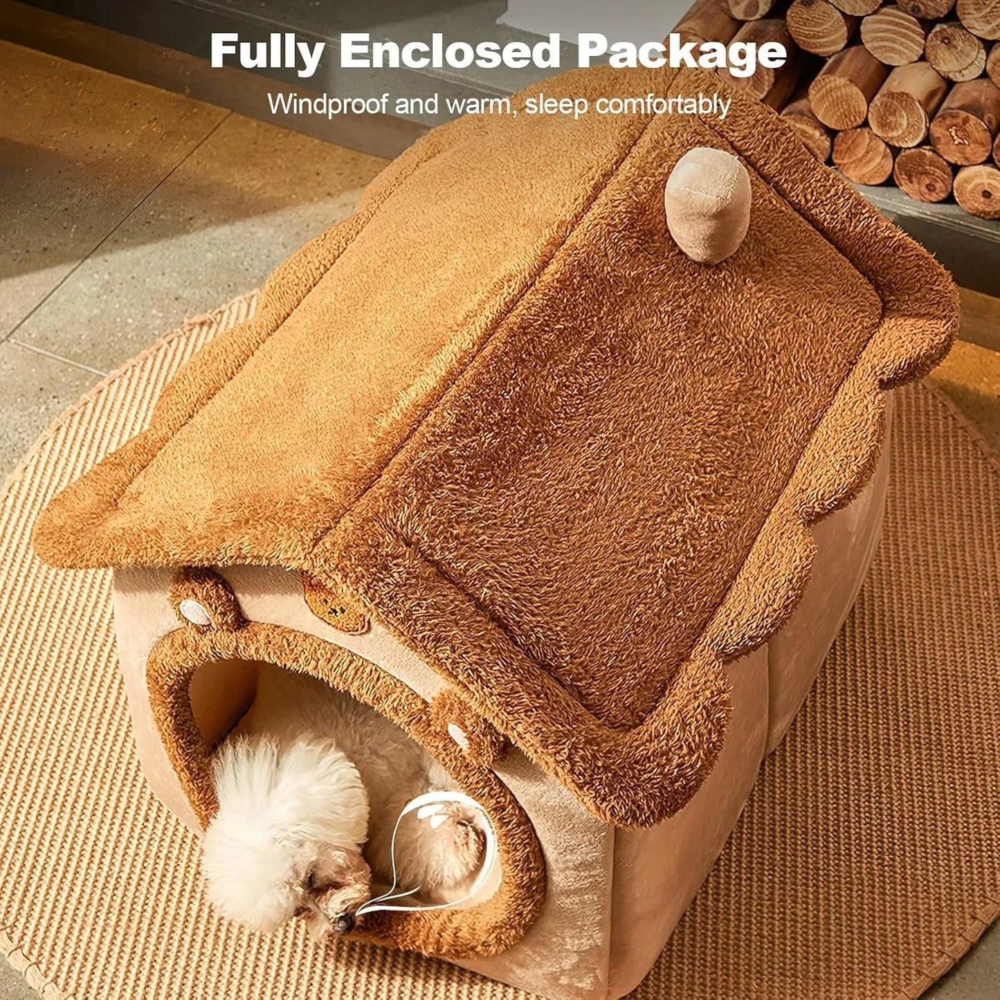 Pet Bed for Cats and Dogs - Cozy Indoor Pet Shelter with Soft Cushion, Stylish Design, Durable and Easy to Clean - petguardiansupplies