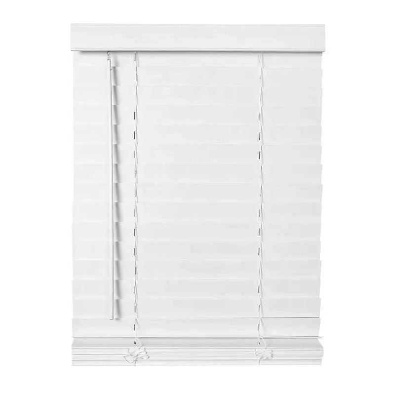 Factory Direct Sale 2 inch Cordless Faux Wood Venetian Blinds for Window PVC and Faux Wood Blinds - petguardiansupplies