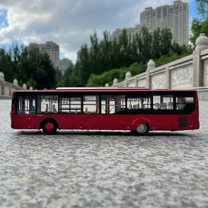 1:42 bus E12 new energy ZK1628 low floor alloy simulation car model bus+small gift - petguardiansupplies