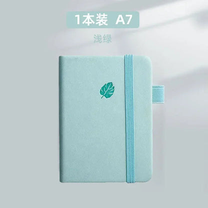 Mini A7 Pocket Notebook Handmade Leather 100Sheets Notepad Portable Travel Diary Planner Schedule Kawaii School Office Supplies - petguardiansupplies