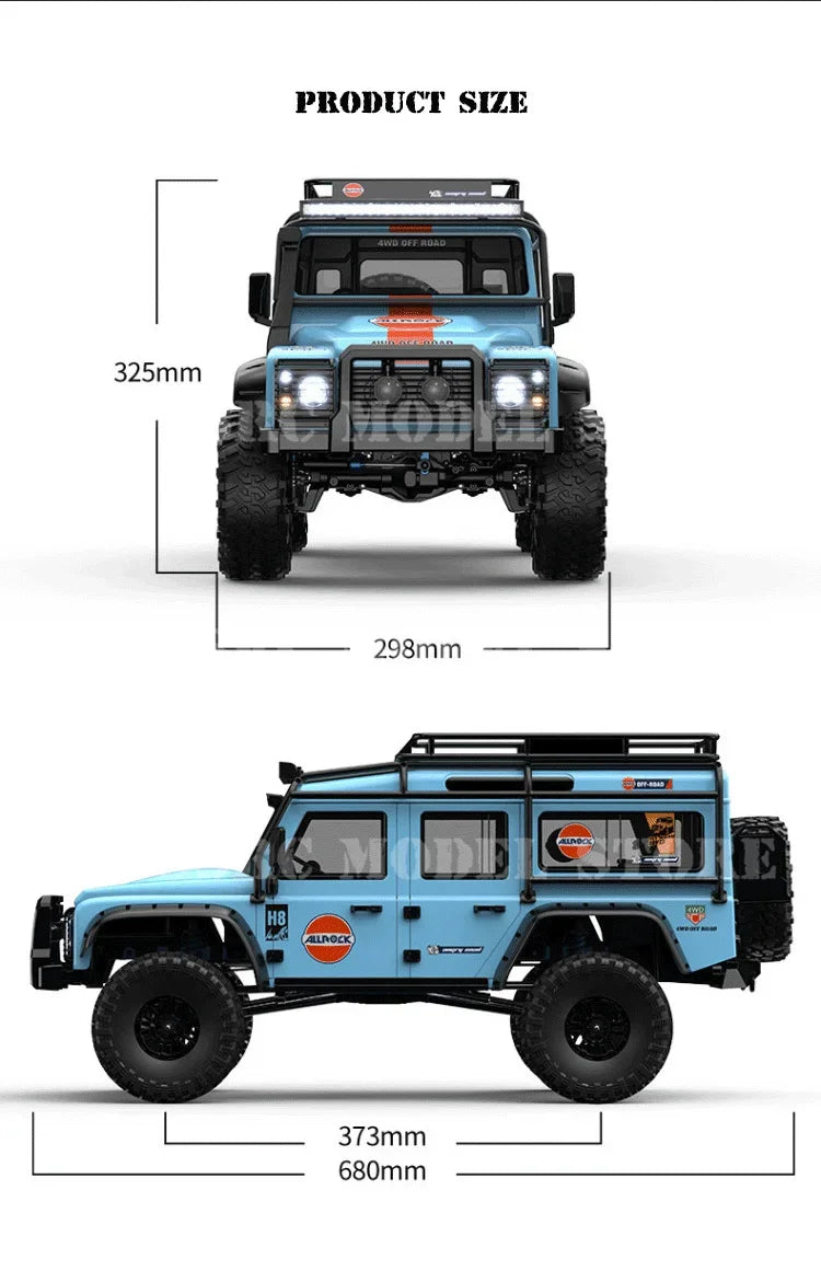 New MJX 1/8 FOC Sensory Brushless H8H Westward ALLLOCK The Defender Simulation Climbing Model RC Car 2S/3S - petguardiansupplies