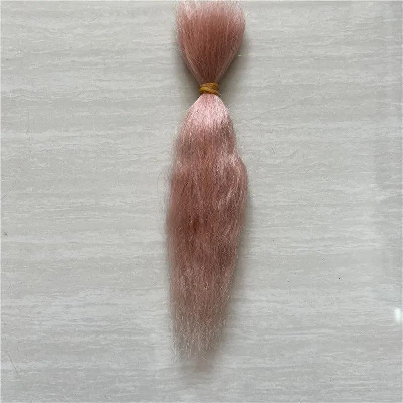 100% Pure Mohair Reborn Baby Doll Hair With Dark Brown/Gold Color Fit For DIY Reborn Baby Doll Wig Easy To Wash And Root - petguardiansupplies