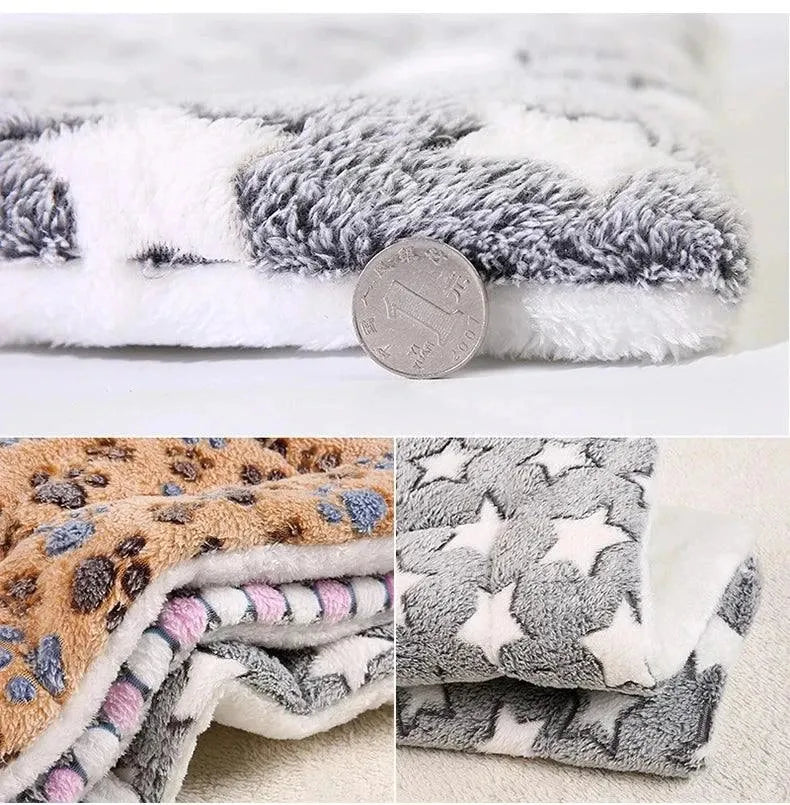 Flannel Pet Sleeping Mat Dog Bed Cat Litter Puppy Bed Dog Sofa Lovely Mattress Cushion for Small Large Dog Blanket Pet Supplies - petguardiansupplies