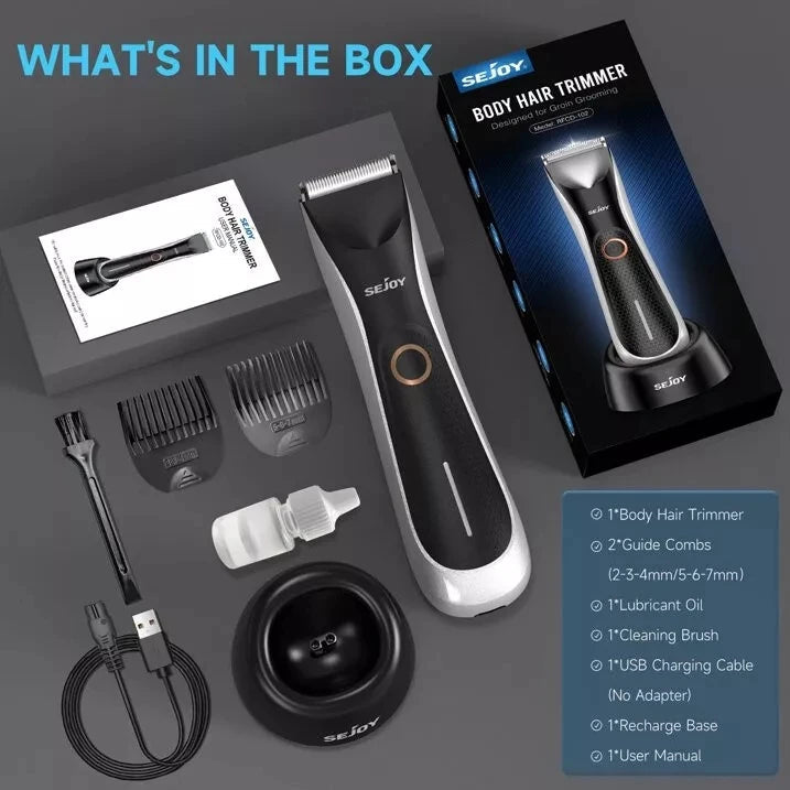 Rechargeable Electric Hair Clipper - Men's Facial Beard Body Grooming Kit - petguardiansupplies