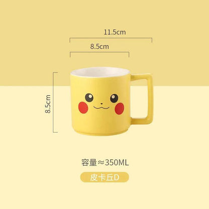 Pokemon Mug Pikachu Charmander Squirtle Psyduck Cartoon Children Creative Water Cup Cute Ceramic Tableware Birthday Gifts - petguardiansupplies