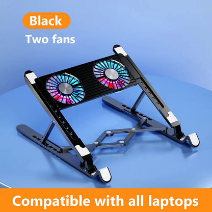 Laptop Cooler Base Stand with Cooling Fan Tablet Bracket Folding Holder Adjustable Notebook Stand for 11-17.3 inch Gaming Tablet - petguardiansupplies