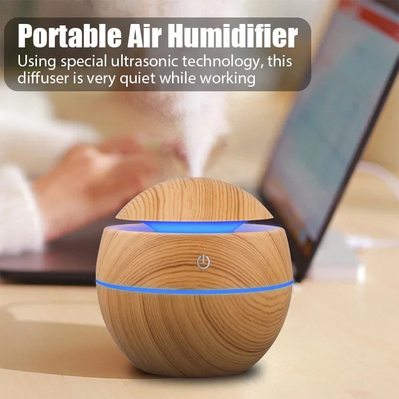 Air Humidifier USB Aroma Diffuser with LED Lights 130ML - petguardiansupplies