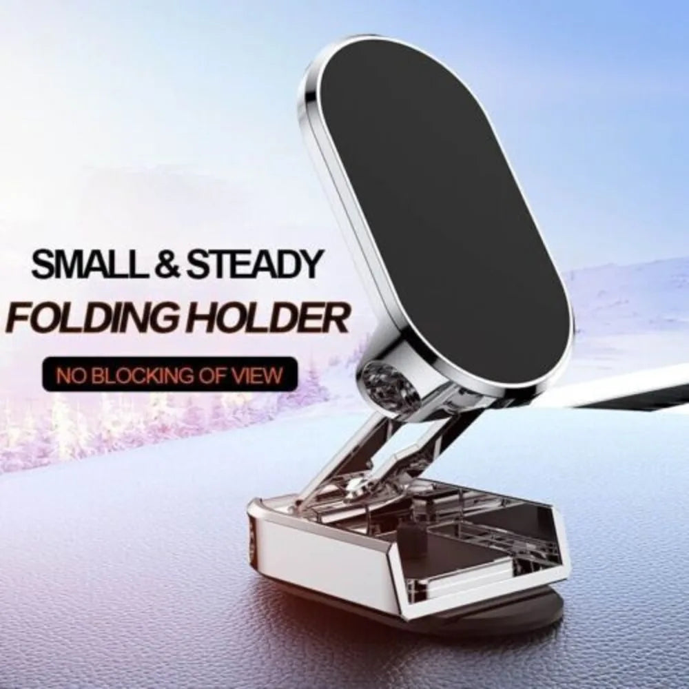 Strong Magnetic Foldable Car Phone Holder 360°Rotatable Alloy Magnet Mount Stand - petguardiansupplies