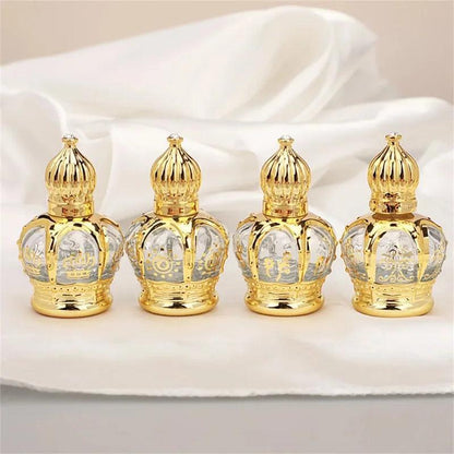 15ml 4 Random Patterns Luxury Golden Essential Oil Roller Bottle Refillable Perfume Bottle Glass Roll-On Essential Oil Bottle - petguardiansupplies