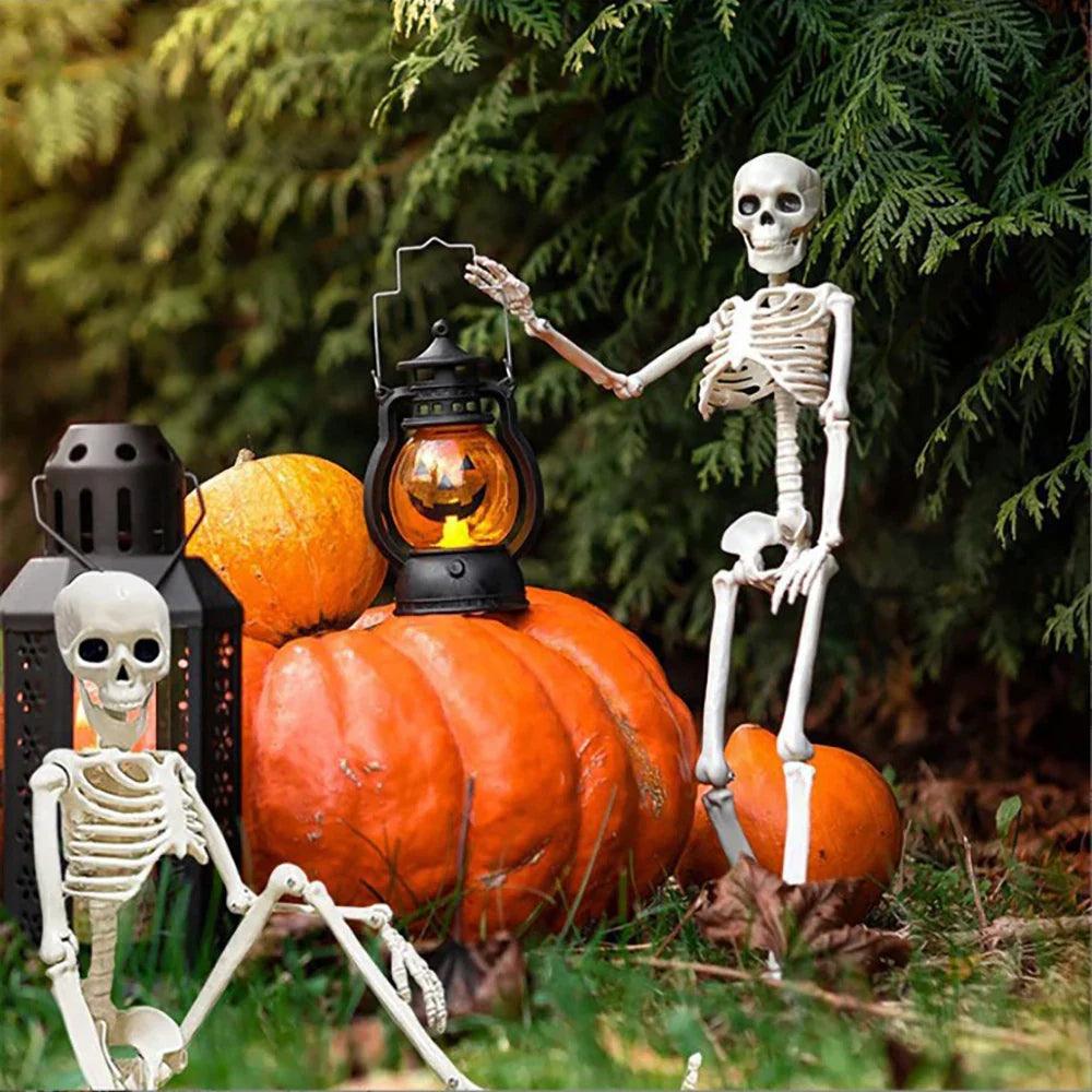 40cm Halloween Human Shape Skeleton,Posable Skeleton,Human Shape Bones,Halloween Herror Decorations,Haunted House Horror Props - petguardiansupplies