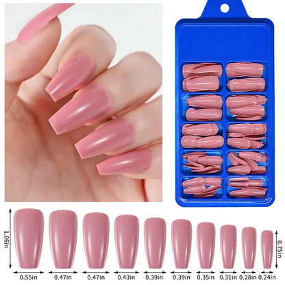 PINK Artificial Finger Nail Set-11