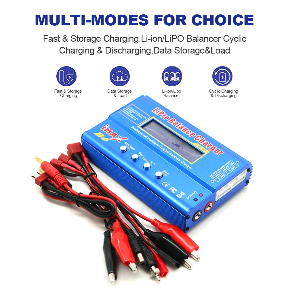 IMAX B6 80W Battery Charger Lipo NiMh Li-ion Ni-Cd Digital Lipro Balance Charger Discharger + AC Power 12V 5A Adapter For Rc Car - petguardiansupplies