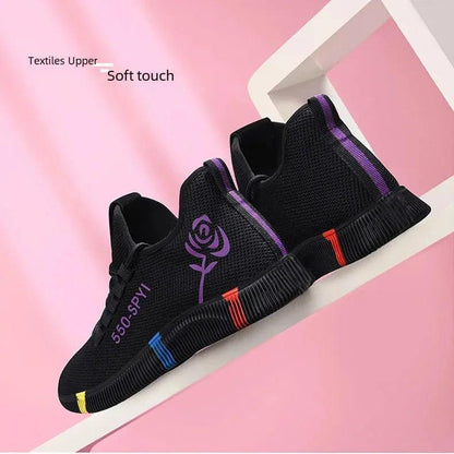 Women's Spring/summer Soft-soled Knitted Casual Shoes Trendy Sport Shoes Single - petguardiansupplies