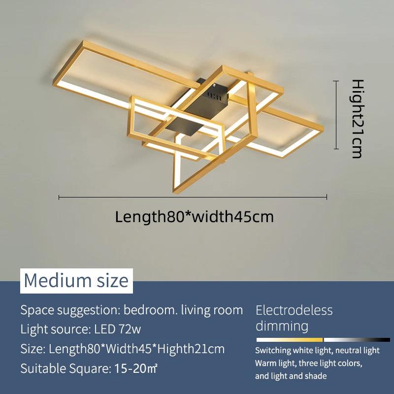 NEO Gleam Modern Led Ceiling Lihgts For Living Room Study room Bedroom Smart Home Alexa Ceiling Lamp fixtures Gold/Black Finish - petguardiansupplies