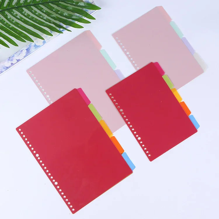 4Pcs/set B5 A5 A6 Binder Index Dividers Index Page for Loose-leaf Notebook Scrapbook Stationery Bookmark School Office Supplies - petguardiansupplies