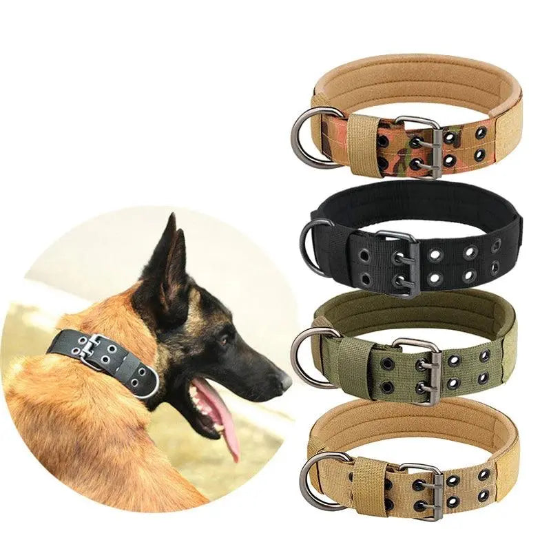 Adjustable and Durable Nylon Tactical Pet Dog Collar ,Suitable for Medium and Large Dogs - petguardiansupplies