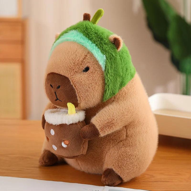 Lotus leaf Capybara Plush Toy Turtle Oyster Bee Bckpack Capibara Cosplay Unicorn Dinosaur Boba Bread Ring Decor Stuffed Animals - petguardiansupplies