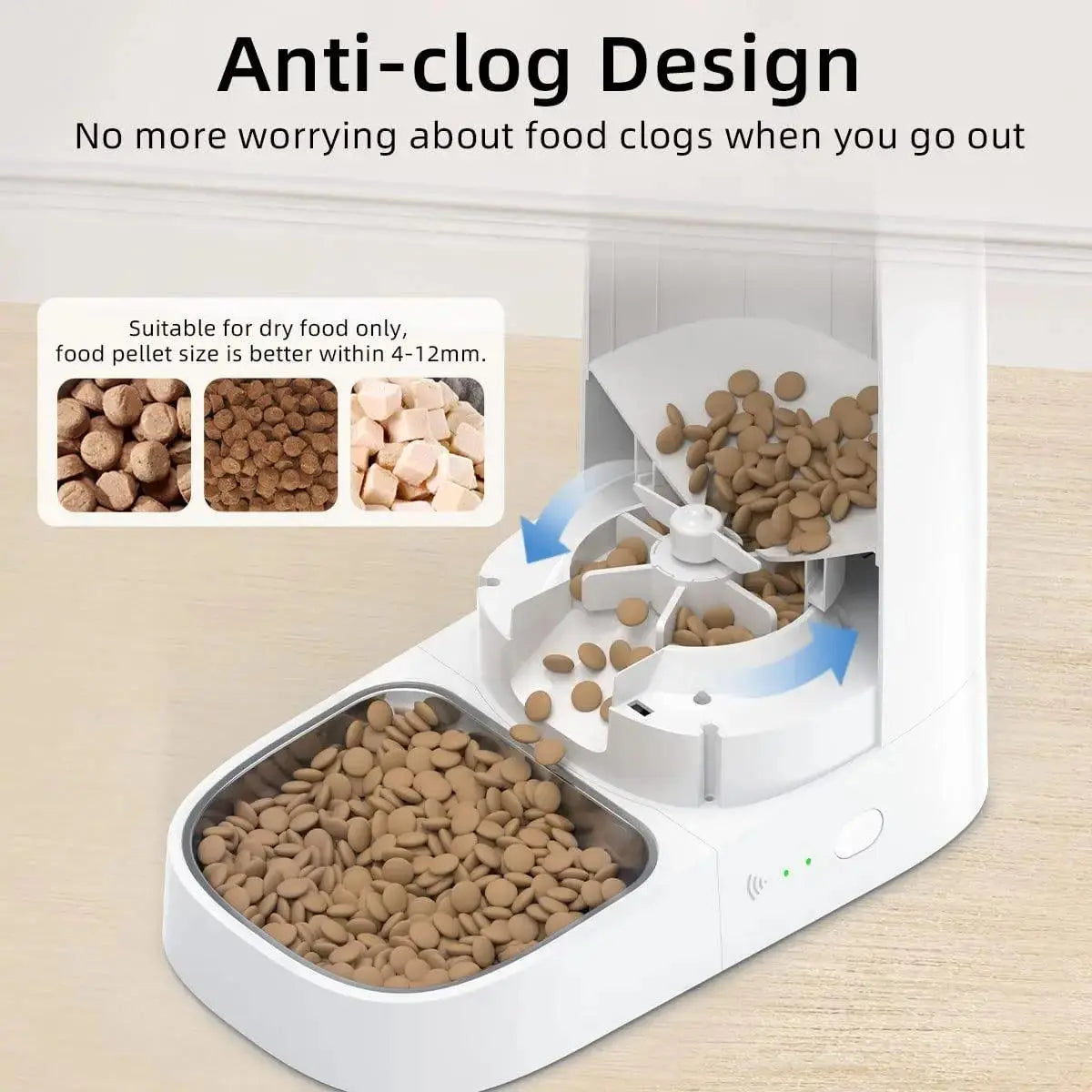 ROJECO Automatic Cat Feeder Pet Smart WiFi Cat Food Kibble Dispenser Remote Control Auto Feeder For Cat Dog Dry Food Accessories - petguardiansupplies