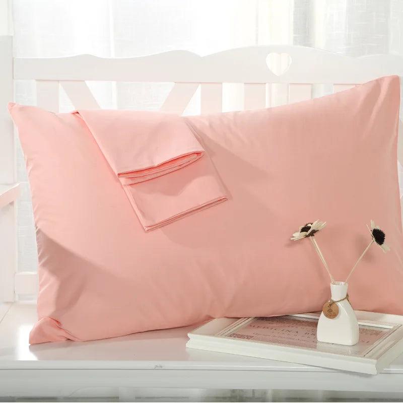 1pcs Pure Cotton Pillowcase Soft 100% Egyptian Cotton Soft 300 Thread Count New Solid Color Pillow Cover Multi-color travesseiro - petguardiansupplies