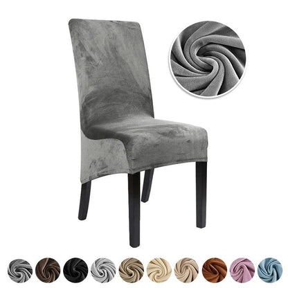 1/2/4/6 Pieces Real Velvet Fabric XL Size Chair Cover Big Size Long Back Europe Style Seat Chair Covers For Restaurant Hotel - petguardiansupplies