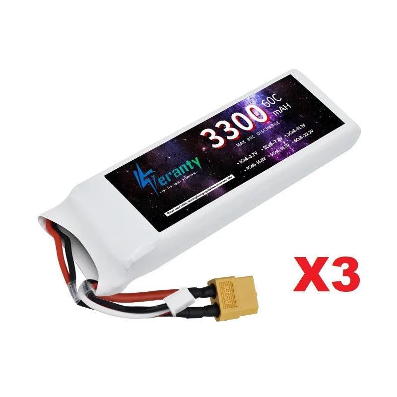 Upgrade 3300mAh 7.4V 2S LiPo Battery For RC Car Quadcopter Boat Drones Spare Parts 60C Battery With JST XT30 XT60 Plug - petguardiansupplies