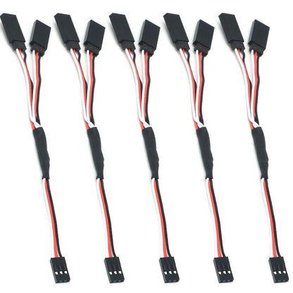 5pcs/lot 150mm 300mm 500mm RC Servo Y Extension Cord Cable Lead Wire for JR Futaba Rc Battery Drone Car Boat Helicopter Airplane - petguardiansupplies