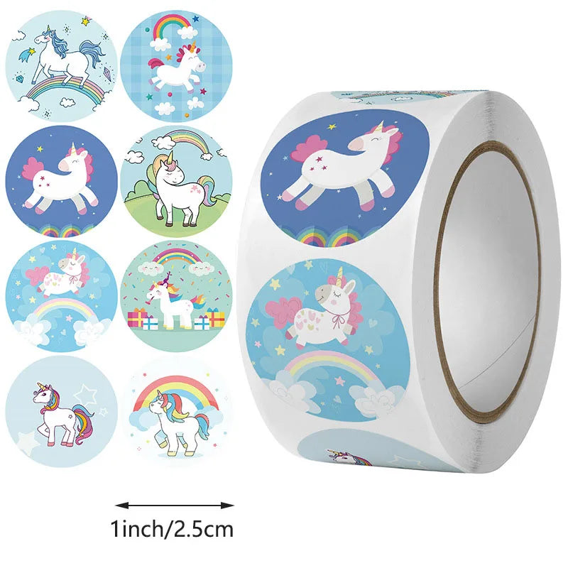 100-500PCS Children's stickers for kids Infantiles Rolling Animal Stickers photocard decor Cartoon Stickers Cute Stationery - petguardiansupplies