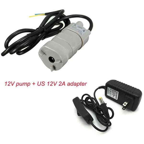 Best Sale 12V 24V 600L/H High Pressure Dc Submersible Water Pump Three-wire Micro Motor Water Pump with Adapter - petguardiansupplies