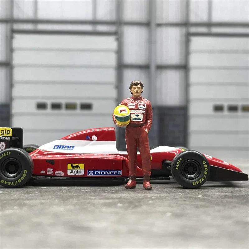 1/64 Scale Ayrton Senna Figures and F1 Racing Car Model Dioramas Diecast Alloy Car Scene Accessories Miniature Collection - petguardiansupplies