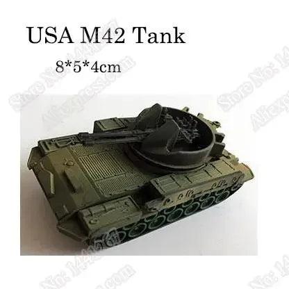 1pcs 1:72 4D Plastic Assemble Tank Kits World War II Model Puzzle Assembling Military Sand Table Toys For Children - petguardiansupplies