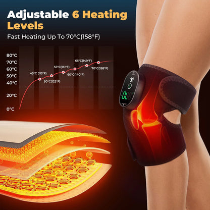 Electric Heating Knee Pad Vibration Massage Leg Joint Elbow Support Shoulder Warming Knee Temperature Massager - petguardiansupplies