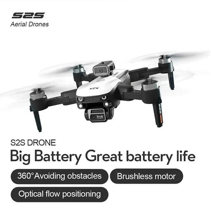 2024 New S2S RC Drone 8K HD Professional Dual Camera Brushless Motor Obstacle Avoidance Smart Aircraft Foldable Quadcopter Toys - petguardiansupplies