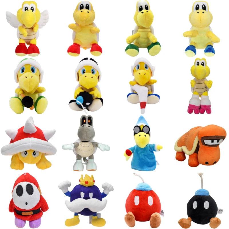 Kawaii Mario Bros Koopa Rolla Troopa Turtle Soft Plush Toys Armad Dry Bones Kamek King Bob-omb Shy Guy Peluche Dolls Gifts Kids - petguardiansupplies