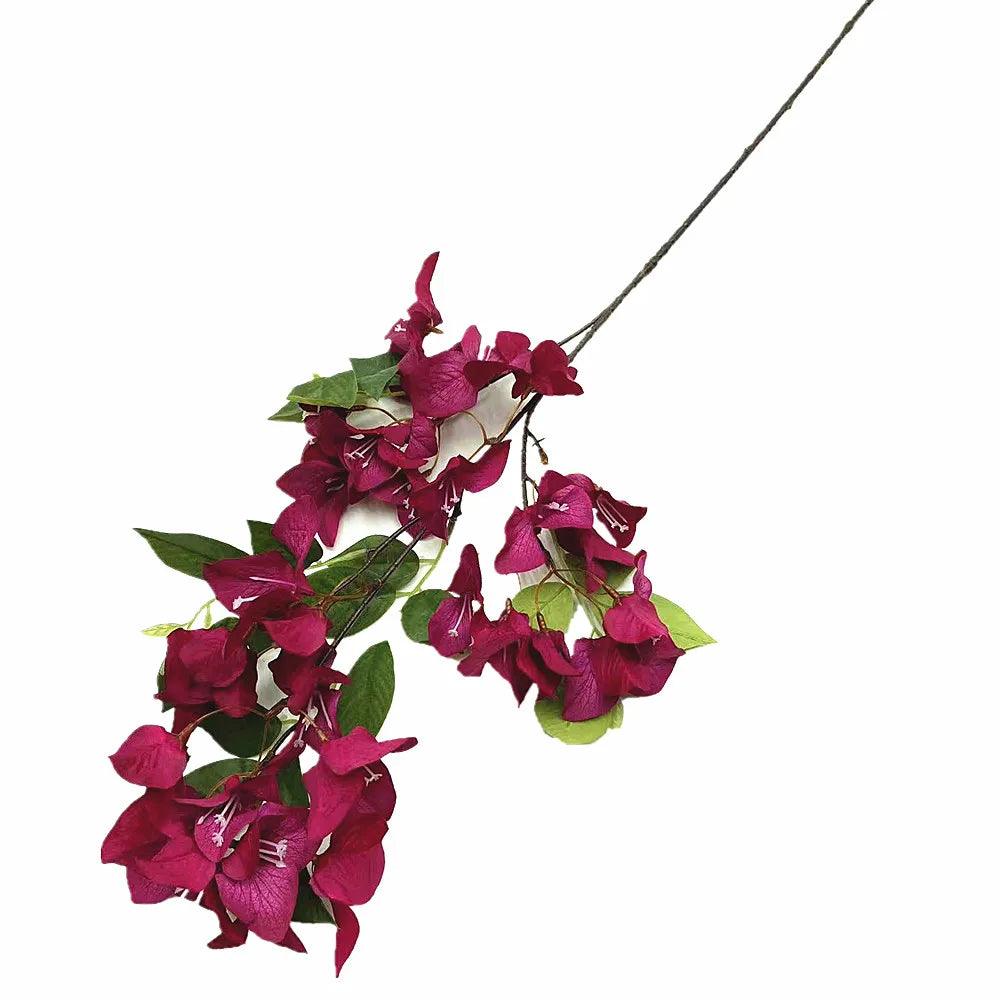 New Arrival 6pcs Silk Bougainvillea Glabra Artificial 3 Forks Bougainvillea Spectabilis Flower Branches - petguardiansupplies