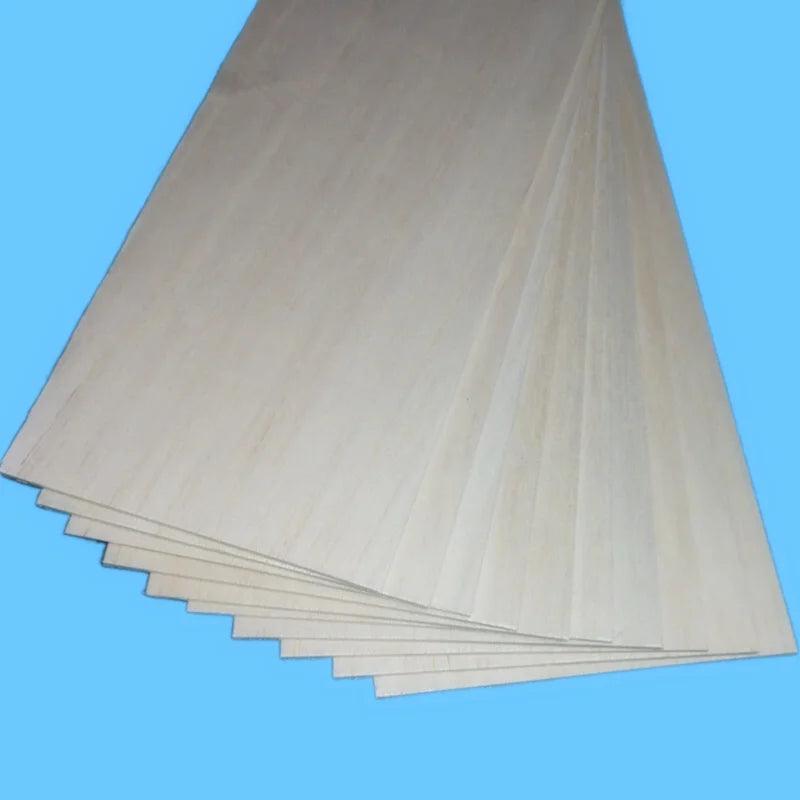 5 pcs 400x100x0.75/1/1.5/2/2.5/3/4/5/6/7/8/9/10mm EXCELLENT QUALITY Model Balsa wood sheets for RC plane boat model DIY - petguardiansupplies