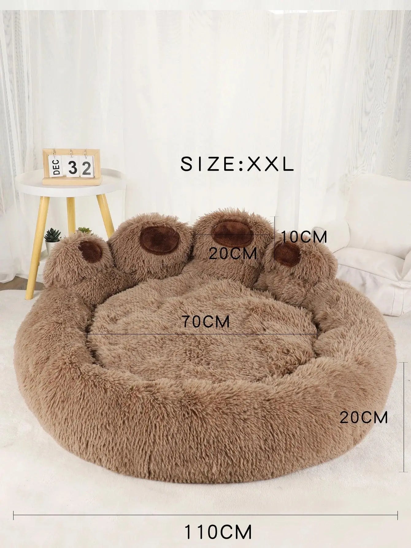 Fluffy Dog Bed Large Pet Products Dogs Beds Small Sofa Baskets Pets Kennel Mat Puppy Cats Supplies Basket Blanket Accessories - petguardiansupplies