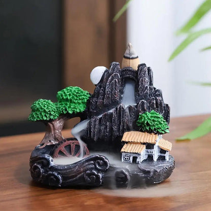 Creative Home Decorations Windproof Backflow Incense Burner Desktop Ornaments Indoor Incense Fountain&Candlestick - petguardiansupplies