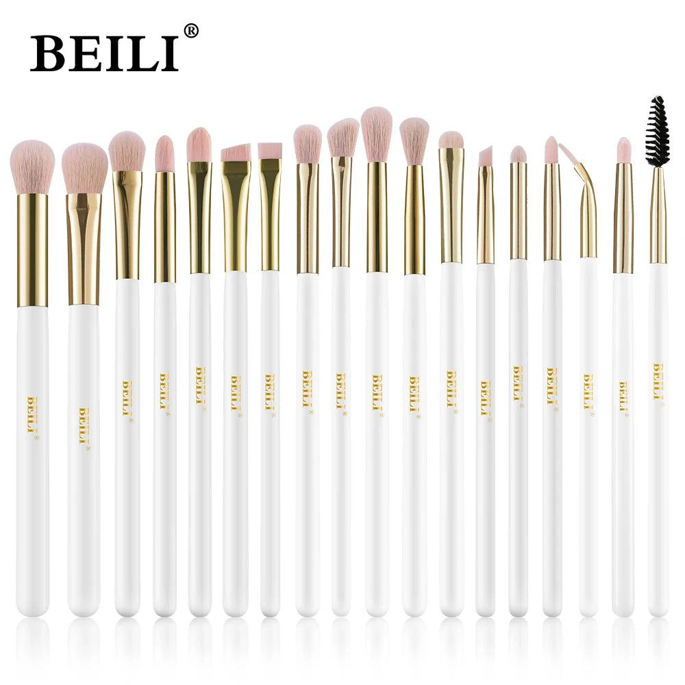 BEILI Black 10-19Pcs Makeup Brushes Natural Synthetic Hair Eyeshadow Blending Eyeliner Makeup Brush Set косметика - petguardiansupplies