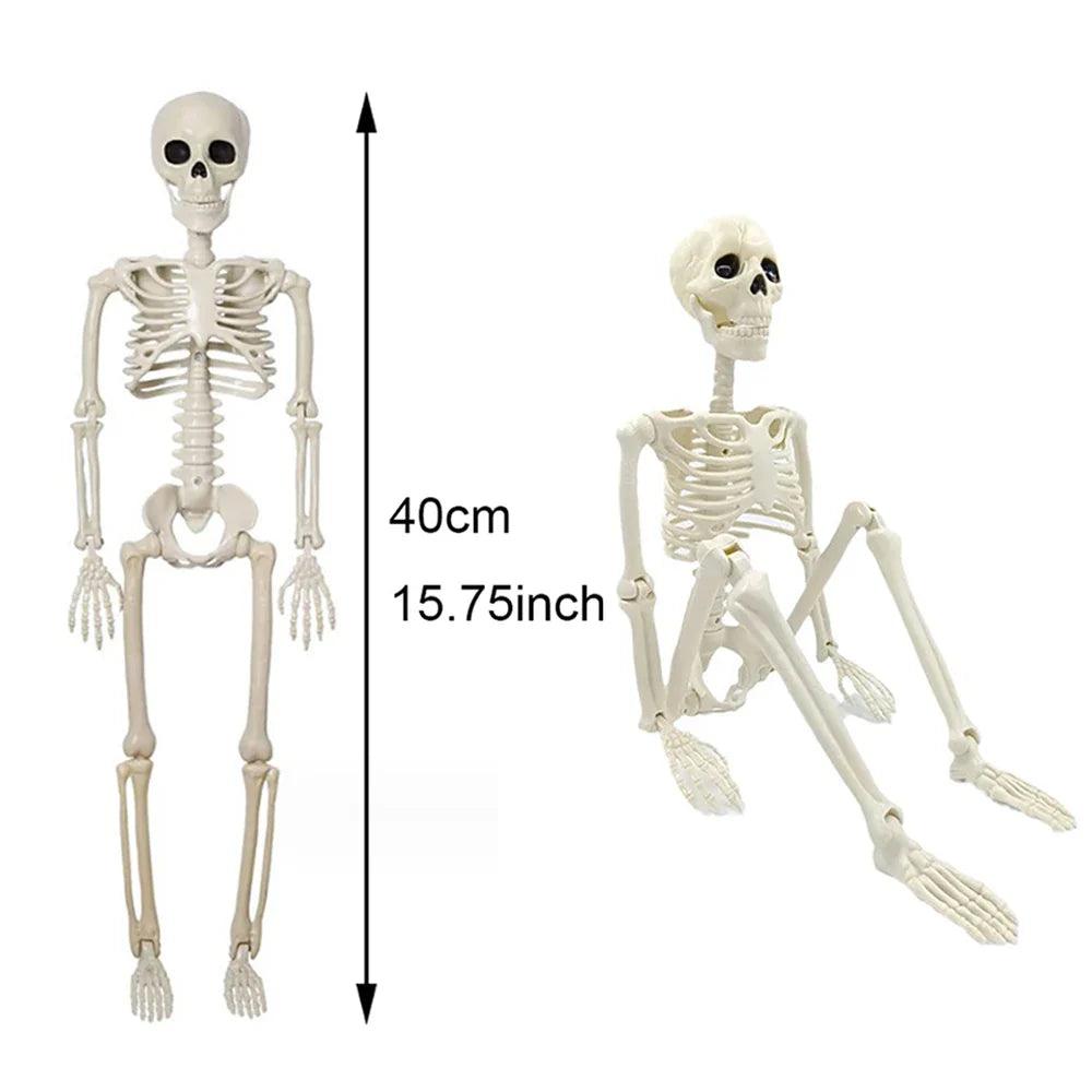 40cm Halloween Human Shape Skeleton,Posable Skeleton,Human Shape Bones,Halloween Herror Decorations,Haunted House Horror Props - petguardiansupplies