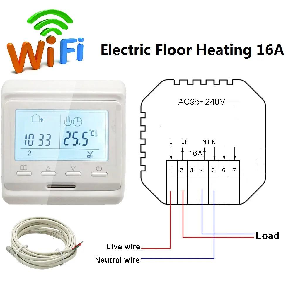 MINCO HEAT Programmable Tuya Smart WiFi Thermostat Electric Heating Warm Floor Temperature Controller - petguardiansupplies