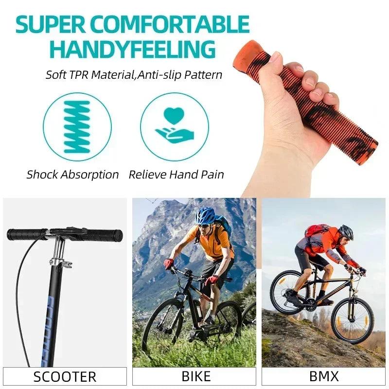 Bicycle Grips Soft Rubber Mountain Bike Grips Comfortable Shock-absorbing for 22.2mm Handle Bar Extension Scooter Bicycle Grips - petguardiansupplies