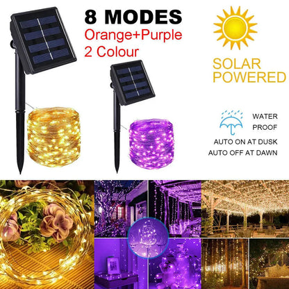 LED Solar String Lights Waterproof 10/12M Fairy Outdoor Garden Lamps - petguardiansupplies